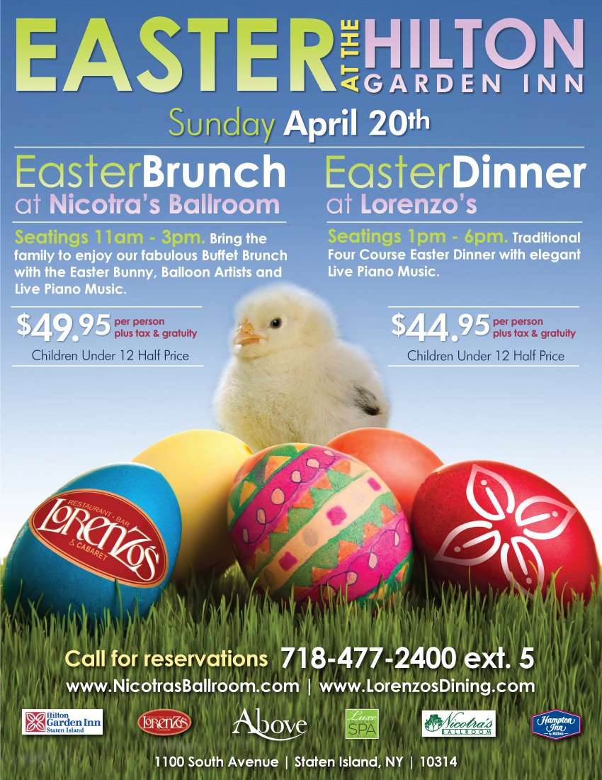 Easter At the Hilton Garden Inn April 20th